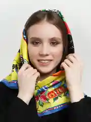 Платок "Городецкая роспись"