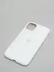 Белый чехол Silicone Case для iPhone 11 с закрытым низом