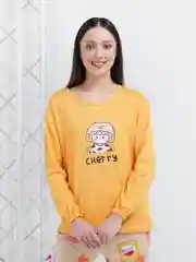 Коралловый меланж пижама женская