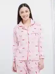 Конфетный пижама женская: рубашка и брюки