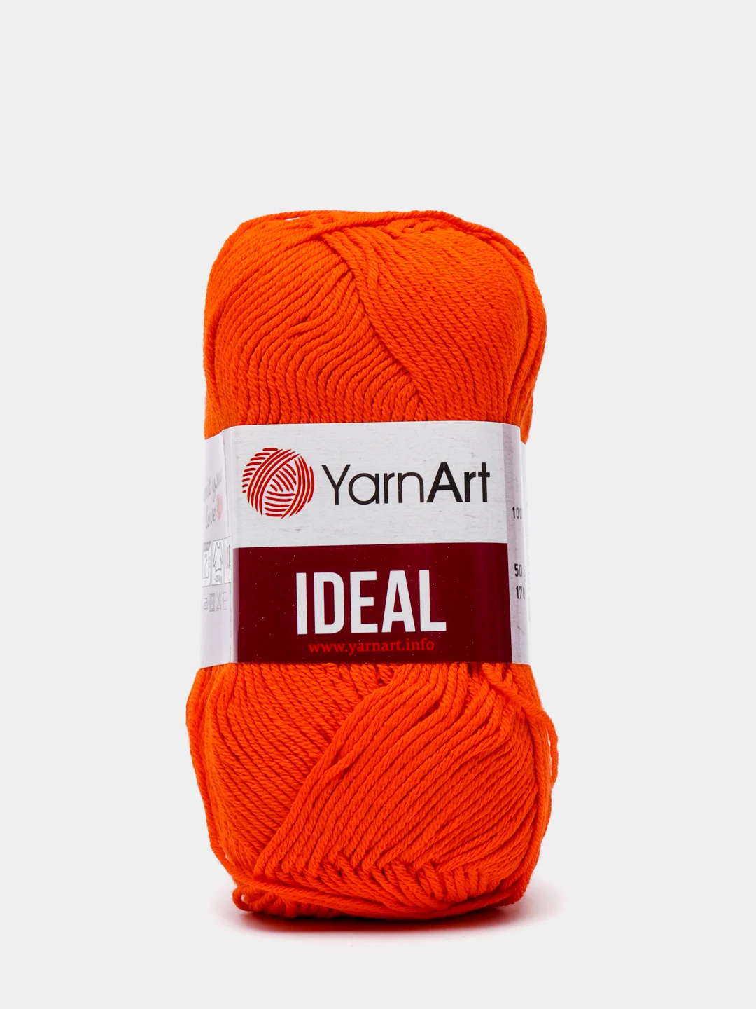 Оранжевый пряжа YarnArt Ideal, 100% хлопок, 50 г, 170 м