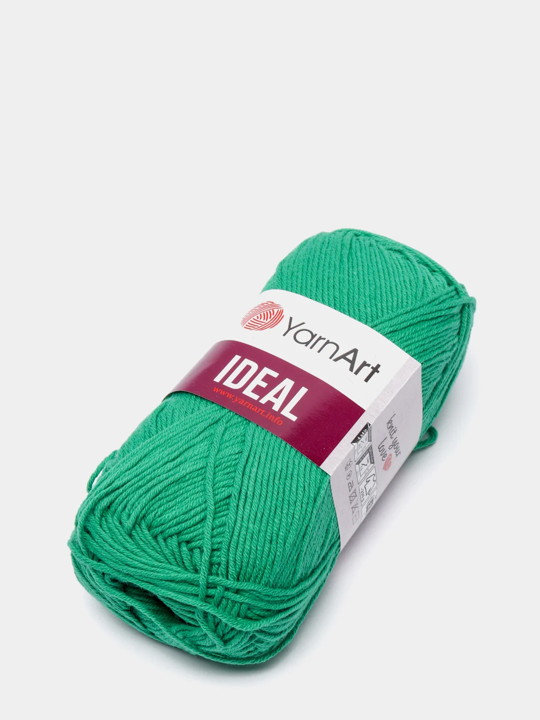 Зеленый пряжа YarnArt Ideal, 100% хлопок, 50 г, 170 м