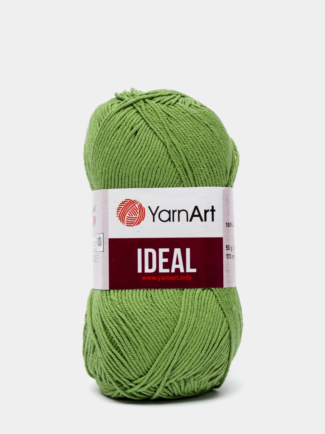 Лесной зеленый пряжа YarnArt Ideal, 100% хлопок, 50 г, 170 м