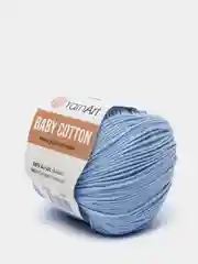 Голубой пряжа YarnArt Baby Cotton, 50% хлопок, 50% акрил, 50 г, 165 м