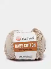 Бежевый пряжа YarnArt Baby Cotton, 50% хлопок, 50% акрил, 50 г, 165 м
