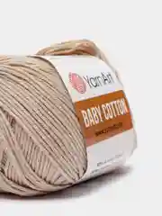 Бежевый пряжа YarnArt Baby Cotton, 50% хлопок, 50% акрил, 50 г, 165 м
