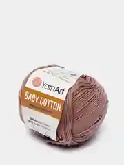 Светло-коричневый пряжа YarnArt Baby Cotton, 50% хлопок, 50% акрил, 50 г, 165 м