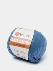 Синий пряжа YarnArt Baby Cotton, 50% хлопок, 50% акрил, 50 г, 165 м