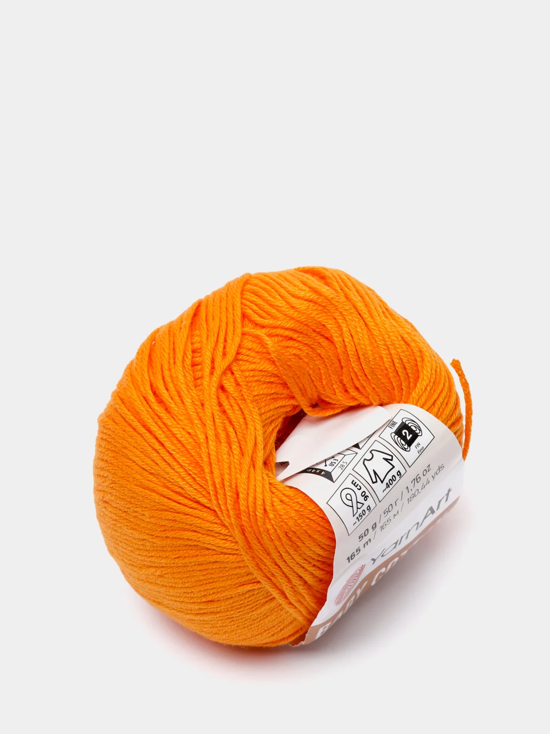 Оранжевый пряжа YarnArt Baby Cotton, 50% хлопок, 50% акрил, 50 г, 165 м