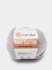 Серый металлик пряжа YarnArt Baby Cotton, 50% хлопок, 50% акрил, 50 г, 165 м