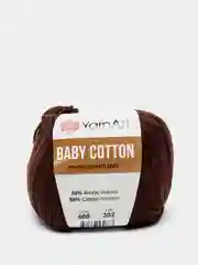 Коричневый пряжа YarnArt Baby Cotton, 50% хлопок, 50% акрил, 50 г, 165 м