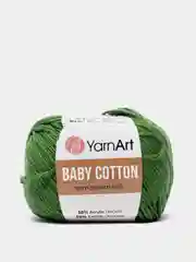 Приглушённый хаки пряжа YarnArt Baby Cotton, 50% хлопок, 50% акрил, 50 г, 165 м