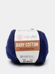 Темно-синий пряжа YarnArt Baby Cotton, 50% хлопок, 50% акрил, 50 г, 165 м