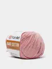 Пастельно-коралловый пряжа YarnArt Baby Cotton, 50% хлопок, 50% акрил, 50 г, 165 м