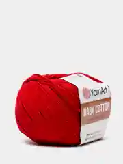 Бордовый пряжа YarnArt Baby Cotton, 50% хлопок, 50% акрил, 50 г, 165 м