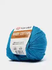 Светло-синий пряжа YarnArt Baby Cotton, 50% хлопок, 50% акрил, 50 г, 165 м