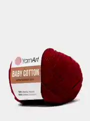 Багровый пряжа YarnArt Baby Cotton, 50% хлопок, 50% акрил, 50 г, 165 м