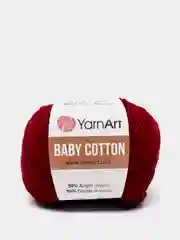 Багровый пряжа YarnArt Baby Cotton, 50% хлопок, 50% акрил, 50 г, 165 м