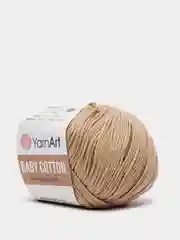 Бежевый меланж пряжа YarnArt Baby Cotton, 50% хлопок, 50% акрил, 50 г, 165 м