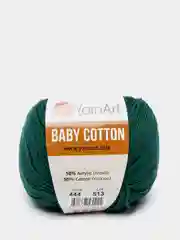 Тёмно-зелёный пряжа YarnArt Baby Cotton, 50% хлопок, 50% акрил, 50 г, 165 м