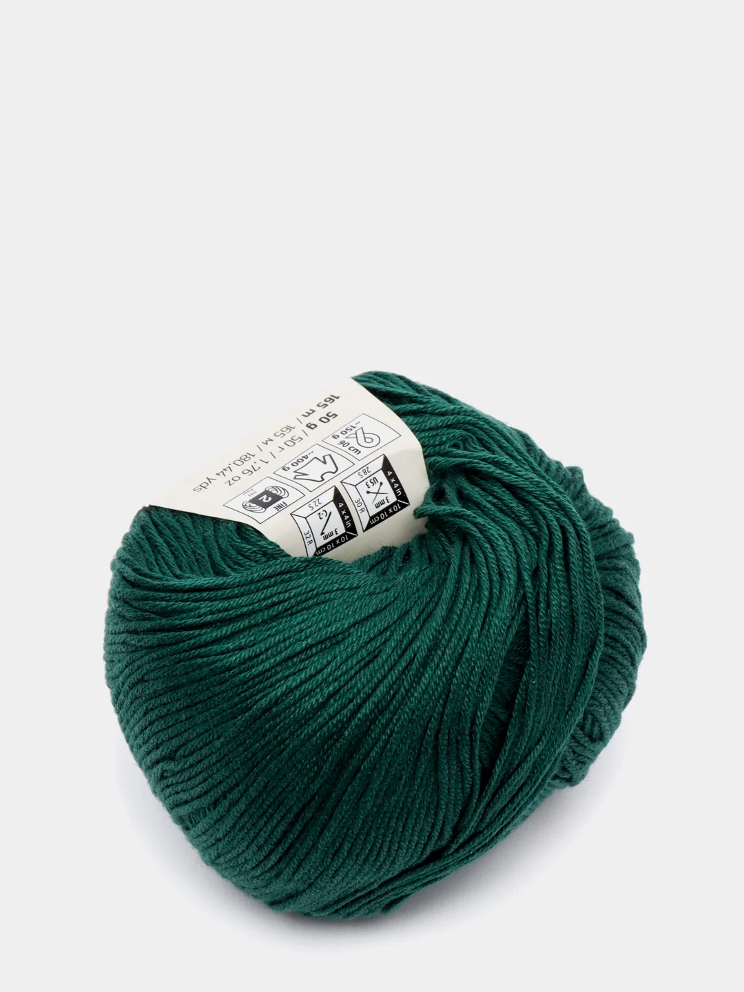 Тёмно-зелёный пряжа YarnArt Baby Cotton, 50% хлопок, 50% акрил, 50 г, 165 м