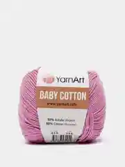 Сиреневый пряжа YarnArt Baby Cotton, 50% хлопок, 50% акрил, 50 г, 165 м