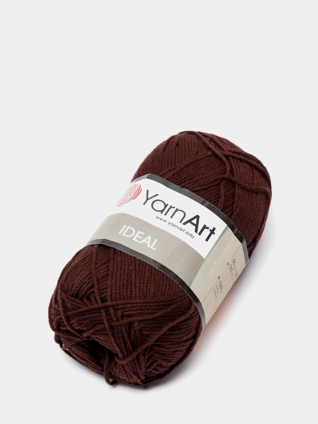 Коричневый пряжа YarnArt Ideal, 100% хлопок, 50 г, 170 м
