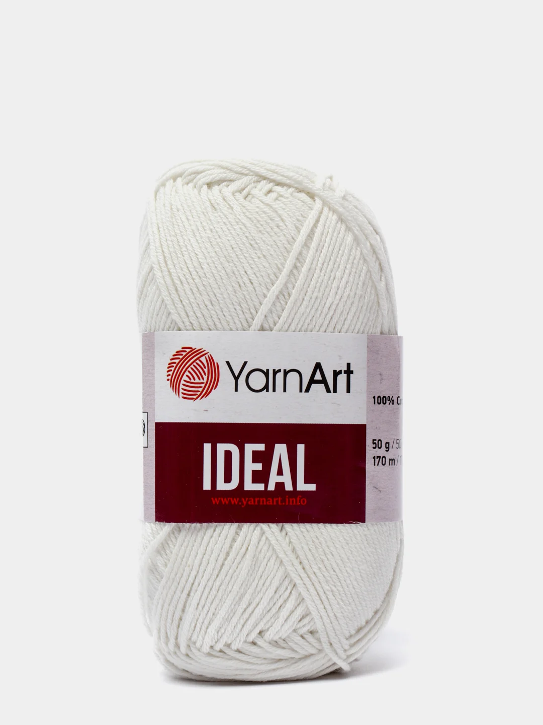 Молочный пряжа YarnArt Ideal, 100% хлопок, 50 г, 170 м