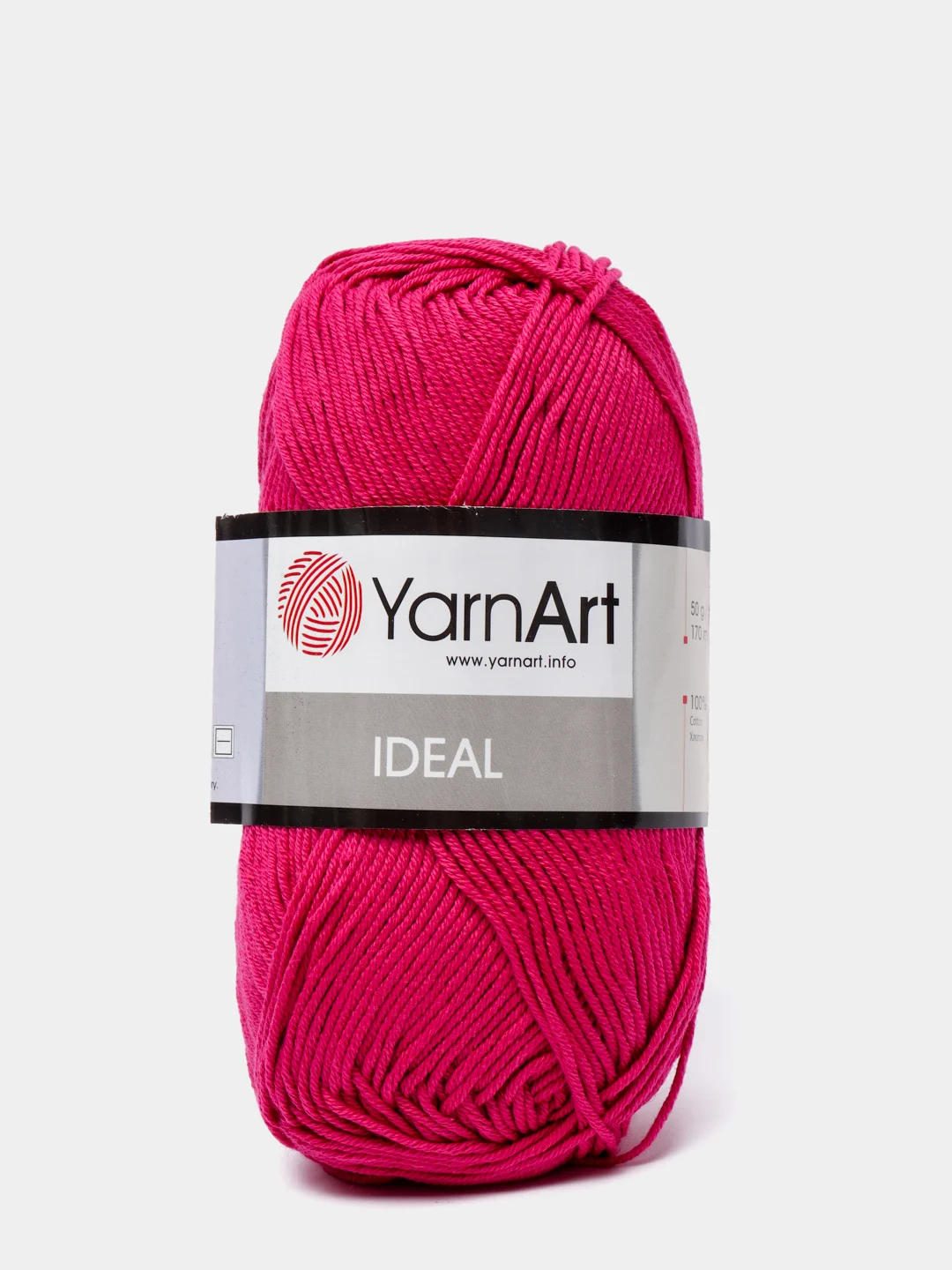 Вишнёвый пряжа YarnArt Ideal, 100% хлопок, 50 г, 170 м