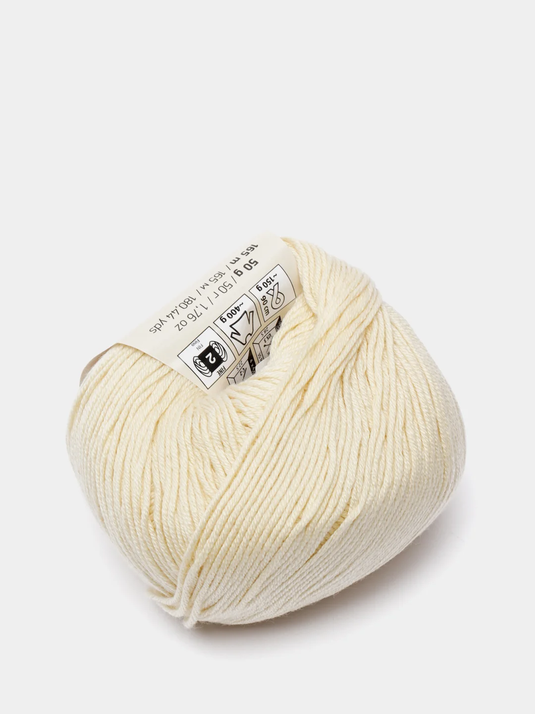 Кремовый пряжа YarnArt Baby Cotton, 50% хлопок, 50% акрил, 50 г, 165 м
