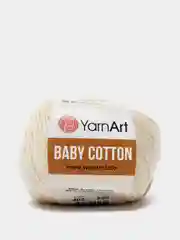 Кремовый пряжа YarnArt Baby Cotton, 50% хлопок, 50% акрил, 50 г, 165 м