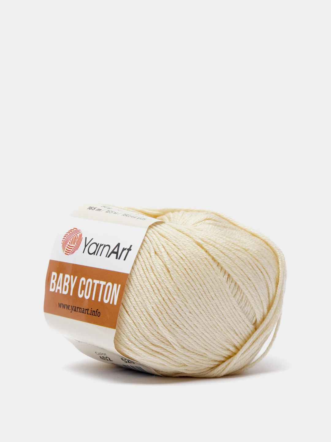 Кремовый пряжа YarnArt Baby Cotton, 50% хлопок, 50% акрил, 50 г, 165 м