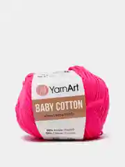 Вишнёвый пряжа YarnArt Baby Cotton, 50% хлопок, 50% акрил, 50 г, 165 м