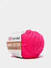 Вишнёвый пряжа YarnArt Baby Cotton, 50% хлопок, 50% акрил, 50 г, 165 м