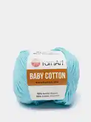 Лазурный пряжа YarnArt Baby Cotton, 50% хлопок, 50% акрил, 50 г, 165 м