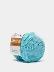 Лазурный пряжа YarnArt Baby Cotton, 50% хлопок, 50% акрил, 50 г, 165 м