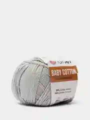 Серебряный пряжа YarnArt Baby Cotton, 50% хлопок, 50% акрил, 50 г, 165 м