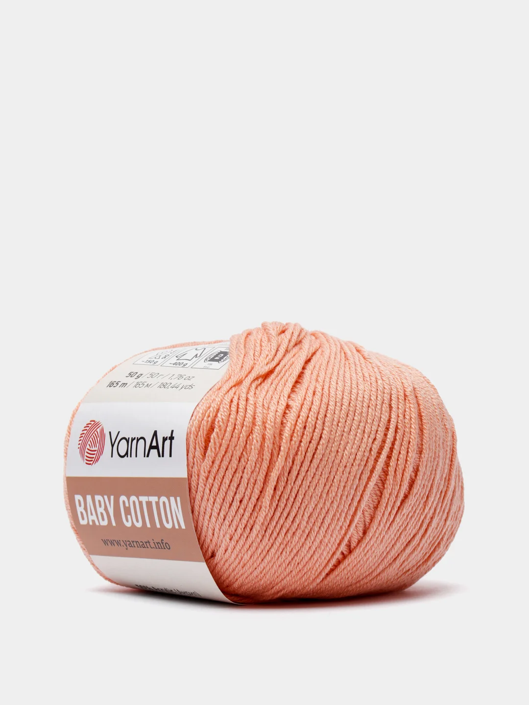 Светло-оранжевый пряжа YarnArt Baby Cotton, 50% хлопок, 50% акрил, 50 г, 165 м