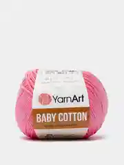 Тёмно-розовый пряжа YarnArt Baby Cotton, 50% хлопок, 50% акрил, 50 г, 165 м