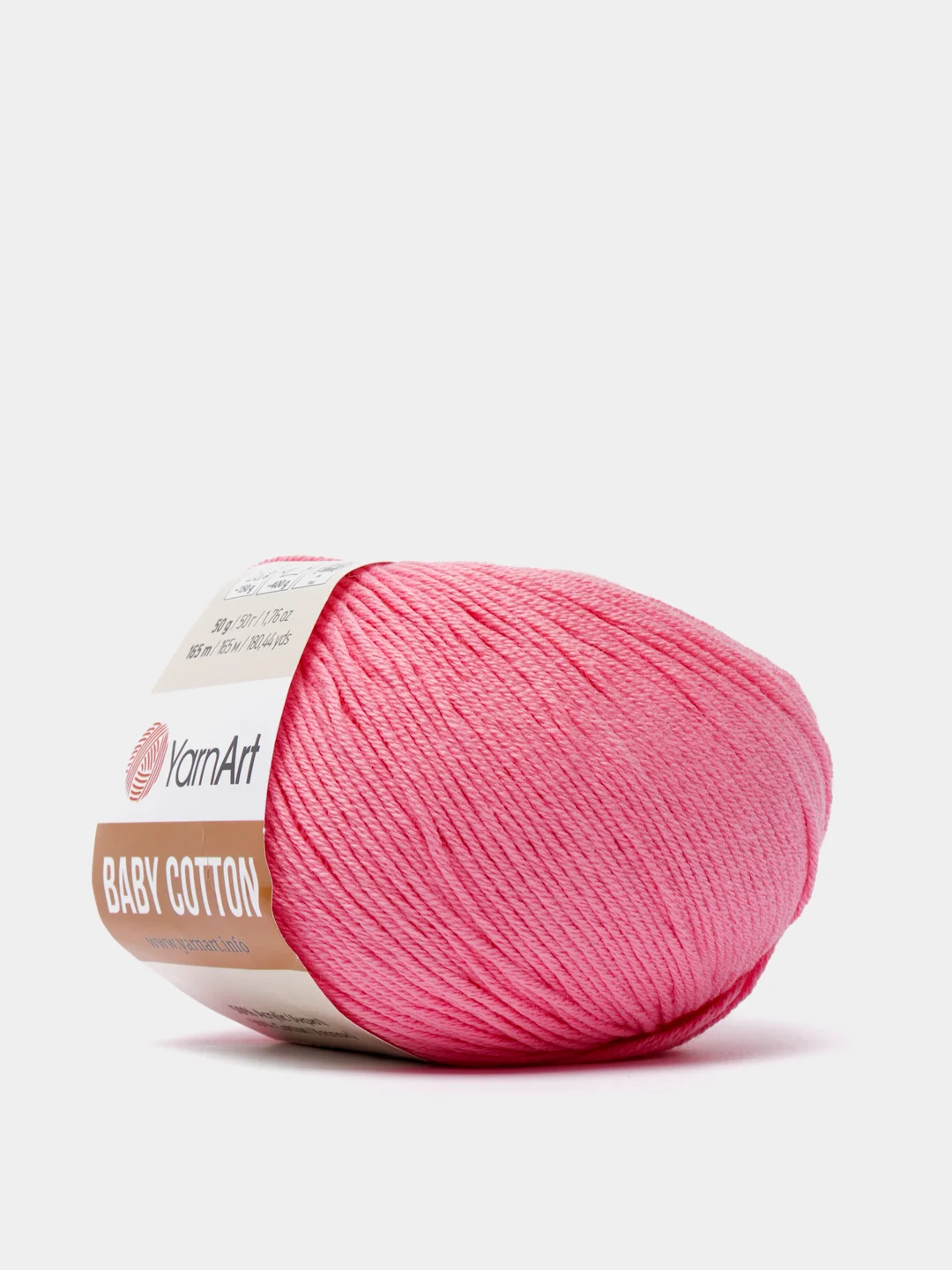 Тёмно-розовый пряжа YarnArt Baby Cotton, 50% хлопок, 50% акрил, 50 г, 165 м