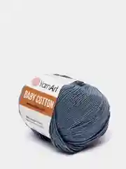 Синий меланж пряжа YarnArt Baby Cotton, 50% хлопок, 50% акрил, 50 г, 165 м