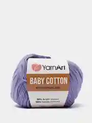 Пурпурный пряжа YarnArt Baby Cotton, 50% хлопок, 50% акрил, 50 г, 165 м
