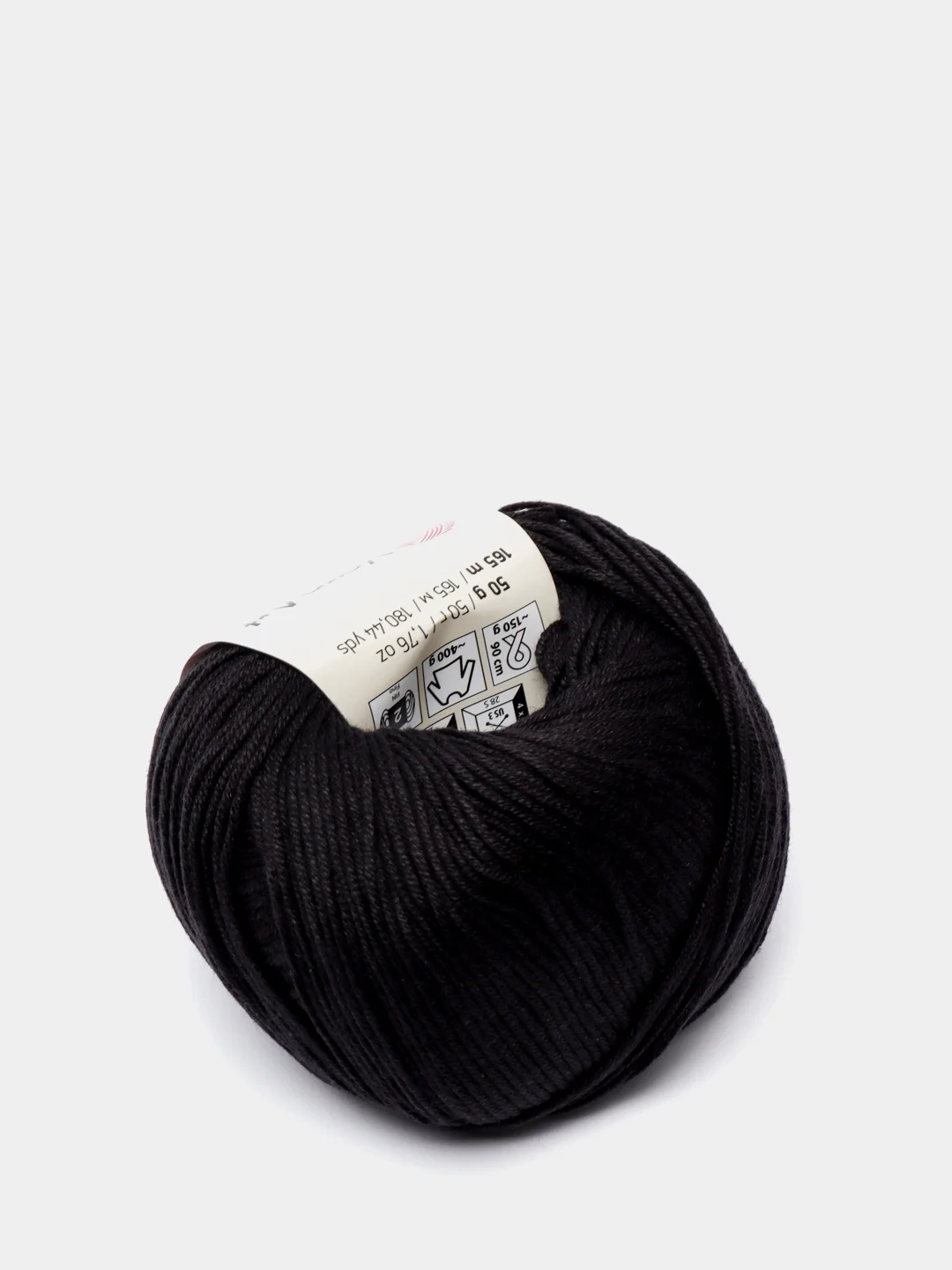 Черный пряжа YarnArt Baby Cotton, 50% хлопок, 50% акрил, 50 г, 165 м