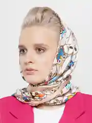 Карамельный платок женский шелковый