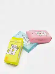 Голубой влажные салфетки с котиками