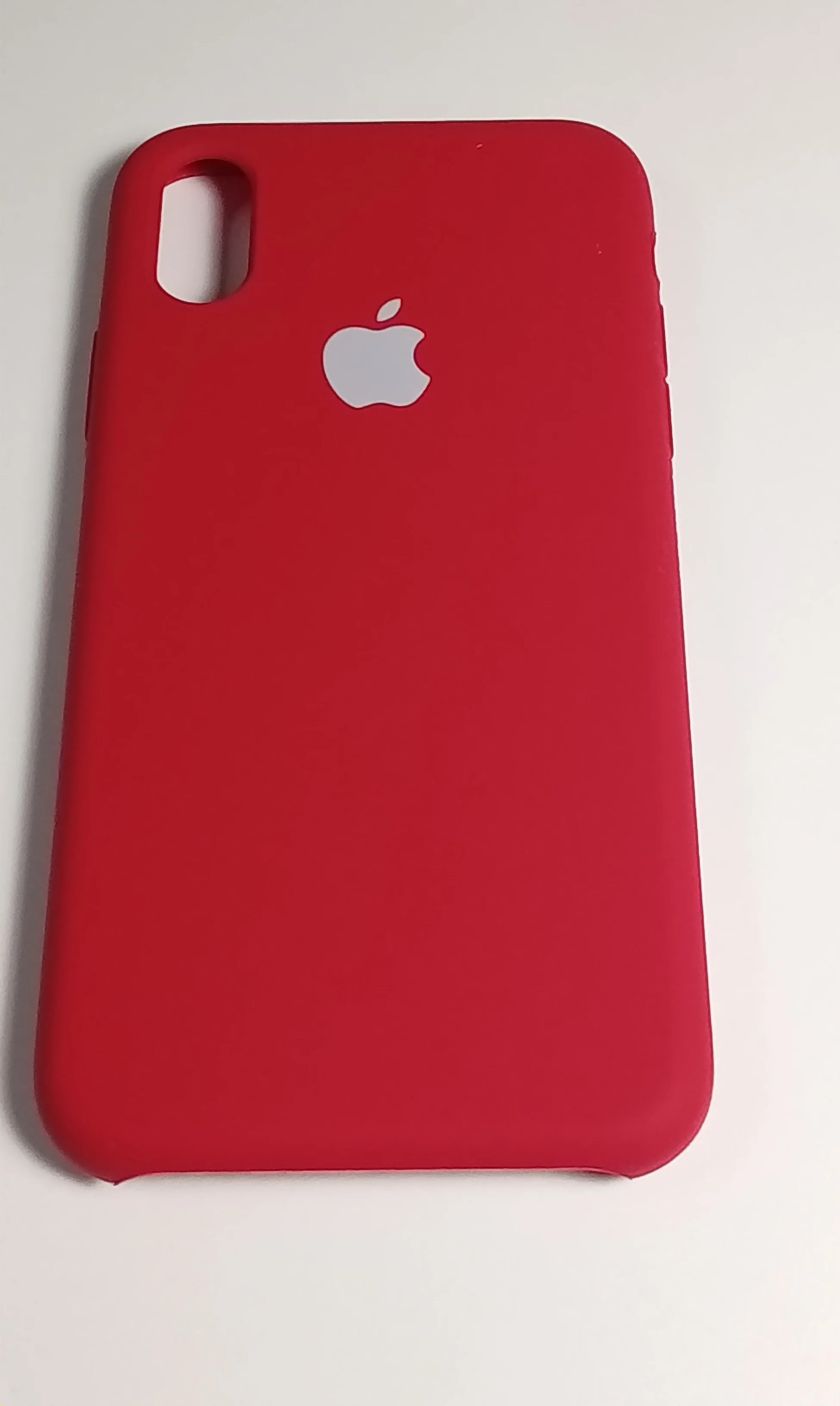Вишнёвый чехол с бархатом внутри IPhone X / XS