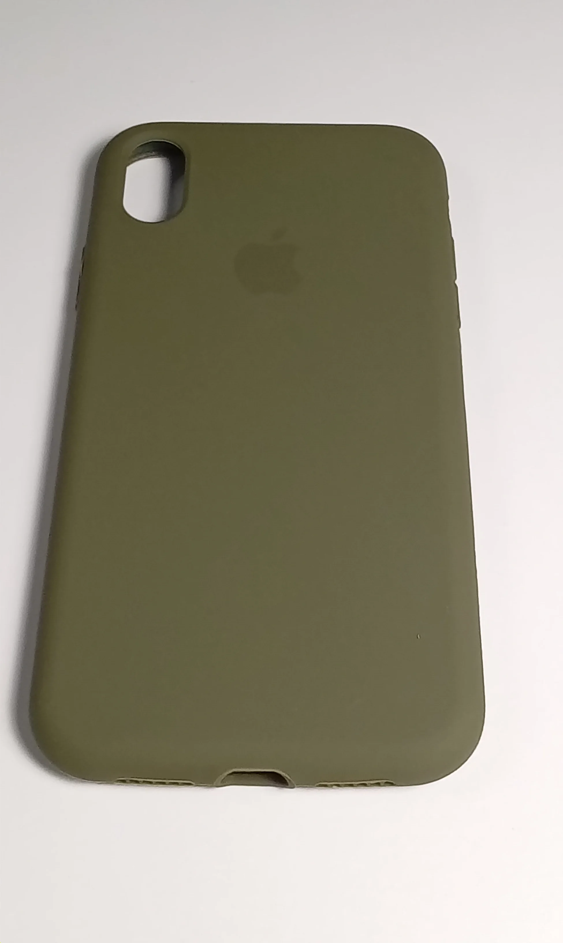Оливковый чехол не пачкающийся с бархатом внутри iPhone XR