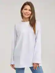 Белый лонгслив оверсайз, базовый BEJAMPER