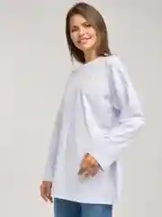 Белый лонгслив оверсайз, базовый BEJAMPER