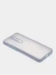 Синий меланж чехол Xiaomi Redmi Note 8 Pro пластиковый матовый с цветными кнопками (Редми Нот 8 Про)